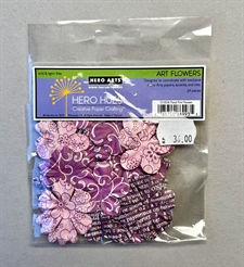 Hero Hues Paper Flowers - Floral Print / Purple